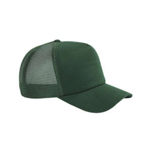 Big Accessories 5-Panel Trucker Cap - Dark/All Green, Forest