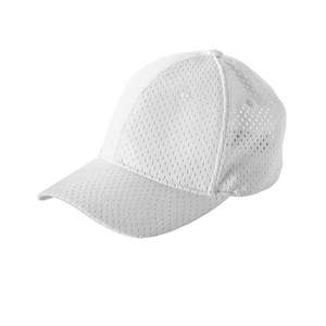 Big Accessories 6-Panel Structured Mesh Baseball Cap - Dark/All White