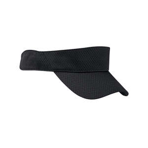 Big Accessories Mesh Sport Visor - Dark/All Black