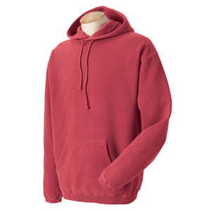 Comfort Colors Garment-Dyed Pullover Hoodie - Dark/All Red, Crimson
