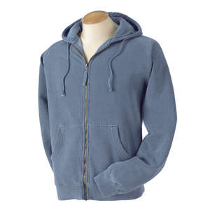 Comfort Colors Pigment-Dyed Full-Zip Hoodie - Dark/All Blue Jean