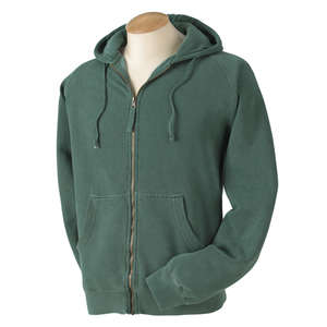 Comfort Colors Pigment-Dyed Full-Zip Hoodie - Dark/All Green, Willow