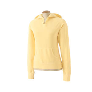 Comfort Colors Women's Garment-Dyed Front-Slit Pullover Hoodie - Dark/All Butter