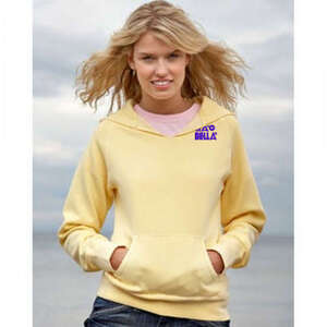 Custom Promotional Comfort Colors Women's Garment-Dyed Front-Slit Pullover Hoodie - Dark/All