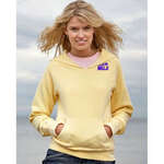 Custom Promotional Products - Comfort Colors Women's Garment-Dyed Front-Slit Pullover Hoodie - Dark/All