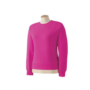 Comfort Colors Women's Garment-Dyed Wide-Band Fleece Crew - Dark/All Raspberry