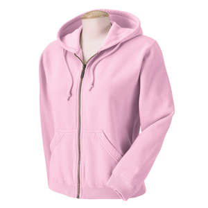 Comfort Colors Women's Garment-Dyed Full-Zip Hoodie - Dark/All Pink, Blossom