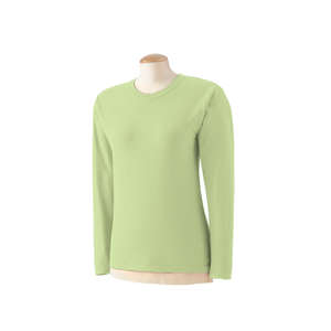 Comfort Colors Women's 5.4 oz. Ringspun Garment-Dyed Long-Sleeve T-Shirt - Dark/All Celadon