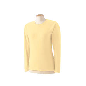 Comfort Colors Women's 5.4 oz. Ringspun Garment-Dyed Long-Sleeve T-Shirt - Dark/All Butter