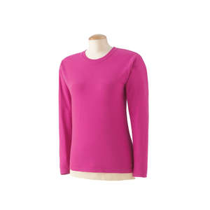 Comfort Colors Women's 5.4 oz. Ringspun Garment-Dyed Long-Sleeve T-Shirt - Dark/All Raspberry