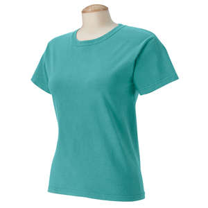 Comfort Colors Women's Ringspun Garment-Dyed T-Shirt - Dark/All Green, Seafoam