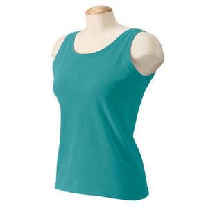 Comfort Colors Women's 5.4 oz. Ringspun Garment-Dyed Tank - Dark/All Green, Seafoam