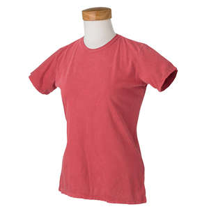 Comfort Colors Women's 4.8 oz. Ringspun Garment-Dyed T-Shirt - Dark/All Red, Crimson