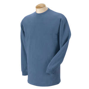 Comfort Colors 6.1 oz. Garment-Dyed Long-Sleeve T-Shirt - Dark/All Blue Jean
