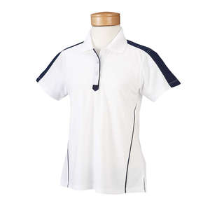 Chestnut Hill Women's Piped Technical Performance Polo - Dark/All White/Blue, Ink