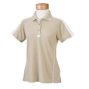 Chestnut Hill Women's Piped Technical Performance Polo - Dark/All Stone/White
