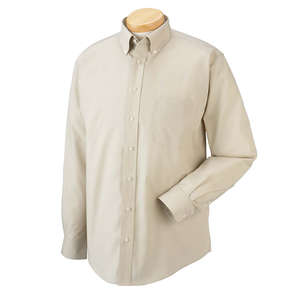 Chestnut Hill Men's Executive Performance Broadcloth Dress Shirt - Dark/All Stone