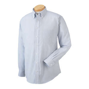 Chestnut Hill Men's Executive Performance Broadcloth Dress Shirt - Dark/All Blue, Atlantic Tattersal