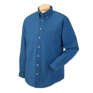 Chestnut Hill Men's Executive Performance Broadcloth Dress Shirt - Dark/All Blue, Atlantic