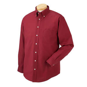 Chestnut Hill Men's Executive Performance Broadcloth Dress Shirt - Dark/All Merlot