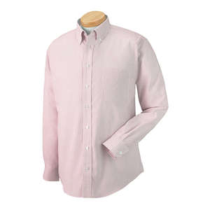 Chestnut Hill Men's Executive Performance Broadcloth Dress Shirt - Dark/All Merlot, Tattersal