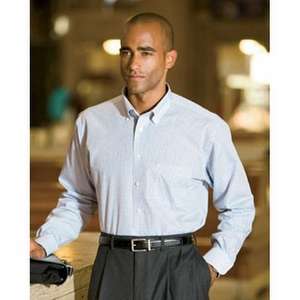 Custom Promotional Chestnut Hill Men's Executive Performance Broadcloth Dress Shirt - Dark/All
