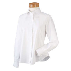 Chestnut Hill Women's Executive Performance Pinpoint Oxford Shirt - Dark/All White
