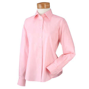 Chestnut Hill Women's Executive Performance Pinpoint Oxford Shirt - Dark/All Pink, Fresh