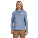 Promotional Ladies Golf & Polo Shirts - Devon & Jones Women's Pima Pique Long-Sleeve Polo - Dark/All