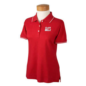 Custom Promotional Devon & Jones Women's Pima Pique Short-Sleeve Tipped Polo - Dark/All