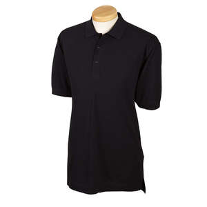 Devon & Jones Men's Organic Cotton Pique Polo - Dark/All Black