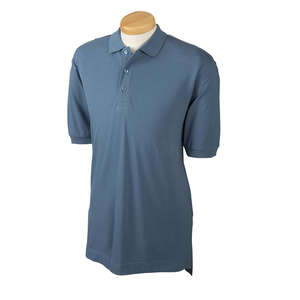 Devon & Jones Men's Organic Cotton Pique Polo - Dark/All Blue, Navy