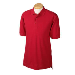 Devon & Jones Men's Organic Cotton Pique Polo - Dark/All Red