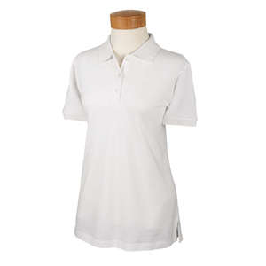 Devon & Jones Women's Organic Cotton Pique Polo - Dark/All White, Bio