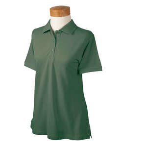 Devon & Jones Women's Organic Cotton Pique Polo - Dark/All Dill
