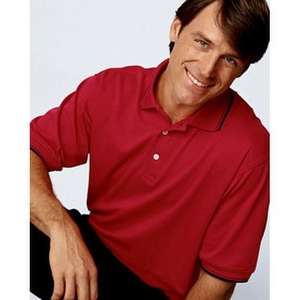 Devon & Jones Men's Tipped Perfect Pima Interlock Polo - Dark/All 