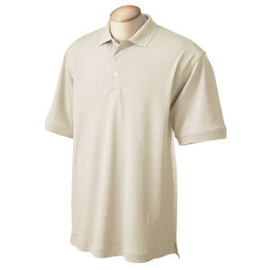 Devon & Jones Men's Solid Perfect Pima Interlock Polo - Dark/All Stone