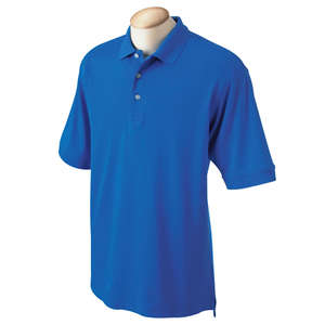 Devon & Jones Men's Solid Perfect Pima Interlock Polo - Dark/All Blue, French