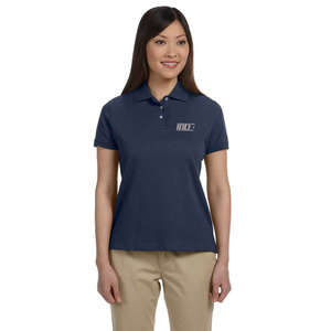 Custom Promotional Devon & Jones Women's Solid Perfect Pima Interlock Polo - Dark/All