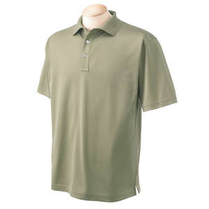 Devon & Jones Men's Executive Club Polo - Dark/All Green, Pale