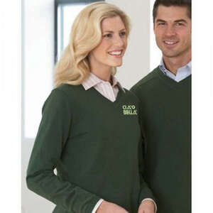 Custom Promotional Devon & Jones Women's V-Neck Sweater - Dark/All