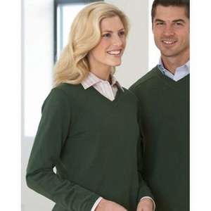 Devon & Jones Women's V-Neck Sweater - Dark/All