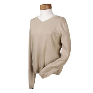 Devon & Jones Women's V-Neck Sweater - Dark/All Stone