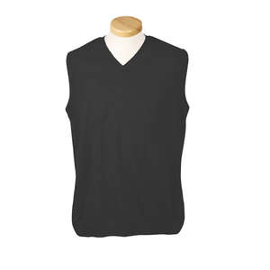 Devon & Jones V-Neck Vest - Dark/All Black