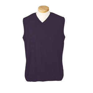 Devon & Jones V-Neck Vest - Dark/All Blue, Navy