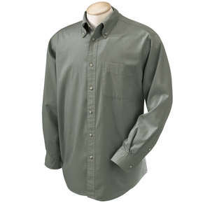 Devon & Jones Men's Titan Twill Dress Shirt - Dark/All Olive