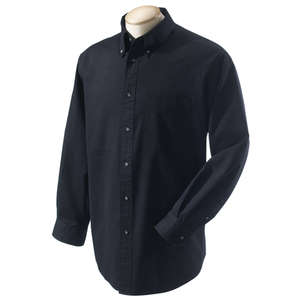 Devon & Jones Men's Titan Twill Dress Shirt - Dark/All Black