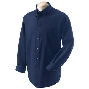 Devon & Jones Men's Titan Twill Dress Shirt - Dark/All Blue, Navy