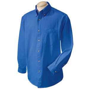 Devon & Jones Men's Titan Twill Dress Shirt - Dark/All Blue, French