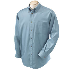 Devon & Jones Men's Titan Twill Dress Shirt - Dark/All Blue, Dutch